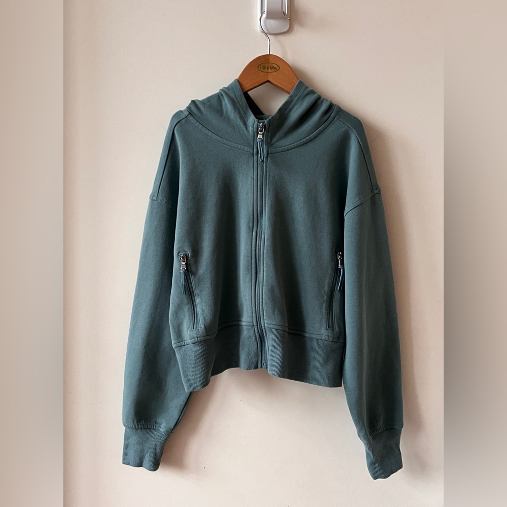Old Navy Active Dynamic Fleece Girls Teal Zip-Up hooded Jacket